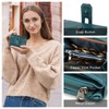 Contacts Women's Genuine LeatherBifold/Trifold Coin, Card Holder, with Zip Pocket,