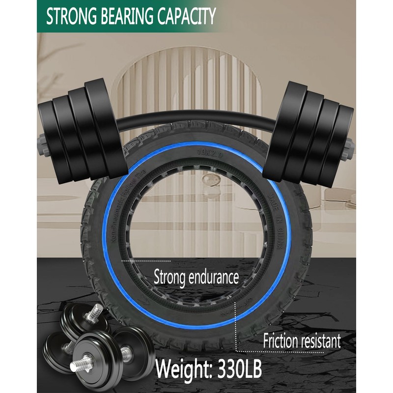 GLDYTIMES 10 Inches Solid Tire, 10X2/54-152 Electric Scooter Wheels, 10x2.125