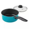 Mainstays 7 Piece Non-Stick Cookware Set Aluminium Teal, Dishwasher Safe