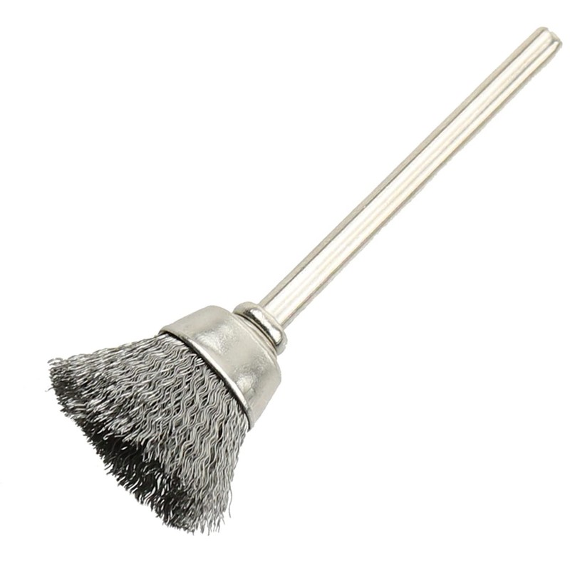 ZZHXSM 15pcs Cup Shape 15mm Stainless Steel Wire Brush Rust