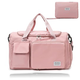 Gyuochun Maleta Deportiva de Deporte Gym Plegable Portátil, Maleta de Viaje Crossbody Gran Capacidad, Bolsa de Viaje Separación Húmeda y Seca Compartimento para Zapatos, Maleta de Mano Hombre y Mujer