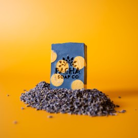 Pacha Lavender & Blue Tansy Bar Soap 5 Pack | Premium, Handcrafted, Hydrating | Natural Face Wash, Hand Cleanser, Body Wash | Soothing Essential Oils, 4 oz