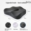 Memory Foam Seat Cushion and Lumbar Support Pillow for Office