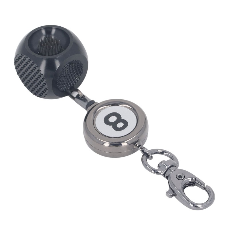 Pool Cue Tip Repair Tool with Retractable Key Ring Billiard