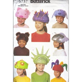 Butterick Children's Bicycle Safety Helmet Covers #6737-One size fits all