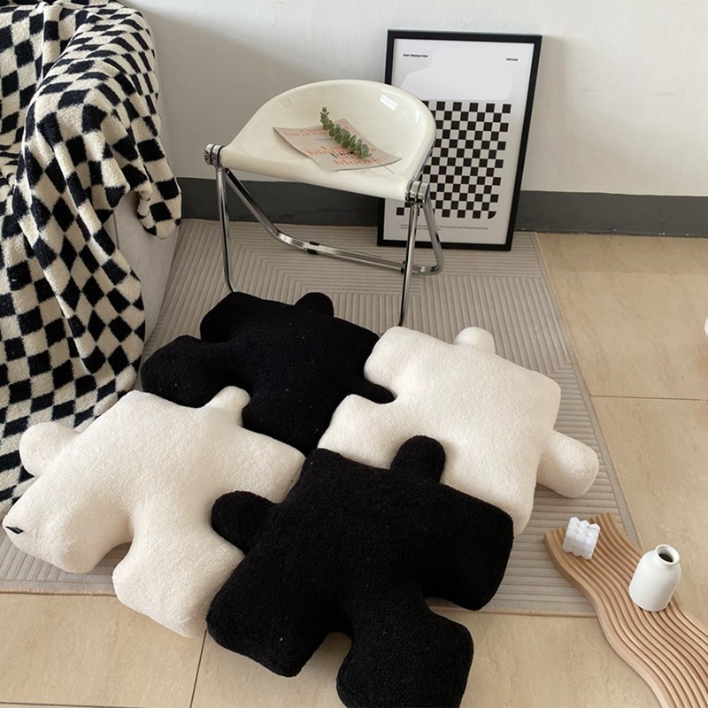 Plush Throw Pillow Ultra Soft Cushion Puzzle Special Shaped for