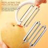 3 pieces peeler replacement blade, replacement blades for flat grinding