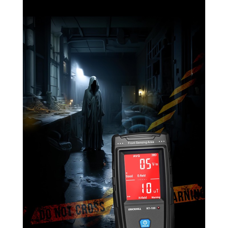 ERICKHILL EMF Meter, Detects Electric and Magnetic Fields, Handheld Digital