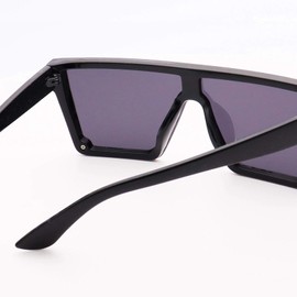 Square Oversized Sunglasses for Women Men Fashion Flat Top Big Frame Shades
