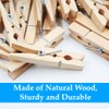 OBTANIM 100 Pack Wooden Clothespins 4 Inch Heavy Duty Clothes