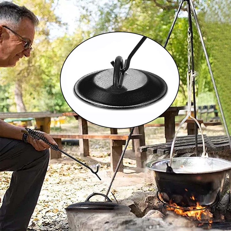 Dutch Oven Lid Lifter, 26 cm Lid Lifter, Handle Hook,