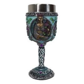 Wicca Triple Moon Goddess Maiden Mother Crone Witchcraft Wine Goblet Chalice 5oz