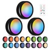SIXDEFLY Wireless 16 Color Changing LED Puck Light 3 Pack