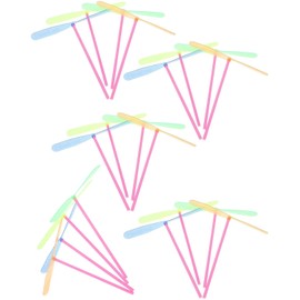 TPZORJX 20 Stück Dragonfly Kunststoff Flying Toys, Flying Gyroscope, Propeller Spiel, Kunststoff Helicopter Spinning Propeller für Kinder Outdoor Patio Garden (Colour Random)