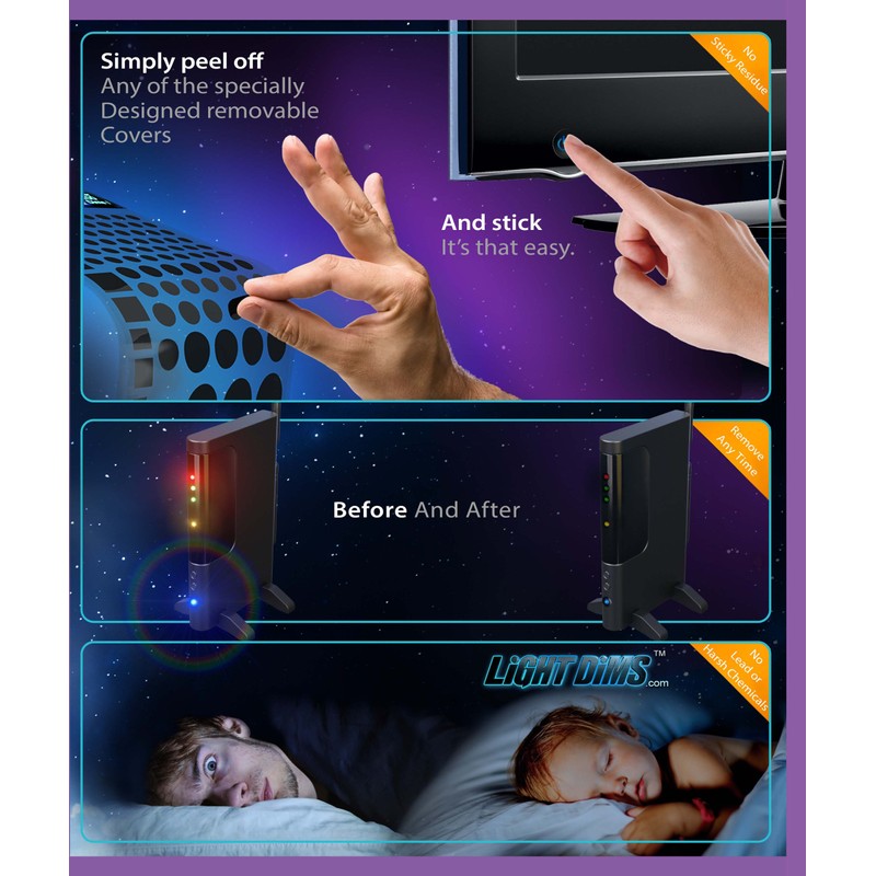 LightDims Original Strength Light Dimmer LED Covers (2 Sheets) Shapes