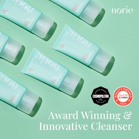 Norie Gentle Daily Cleanser with Kimchii Probiotics, Hydrating Face Wash for Normal to Breakout-Prone Skin, Concentrated & Fragrance Free Gel for Clearer Skin 2% Salicylic Acid, Vegan, Unscented 1.7oz