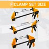 SUNBABA 6 Pack Clamps for Woodworking 12”(4)&6”(2) Light Duty One-Handed