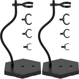 Yocoolfun Large Action Figure Stand for 1/6 1/9 1/12 Scale Figures,Doll Display Stands for Gundam 12",8",6" HG/RG/SD,Action Figure Display Holder Model Support Stand Black with Screwdriver 2 Pack