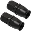Podavelle 12AN PTFE Hose End Fitting Straight Swivel Aluminum Black