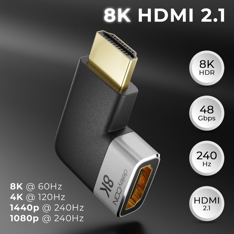 deleyCON HDMI Adapter Coupling Connector 8K @ 60Hz / 4K