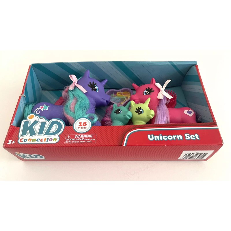 Kid Connection 16 Pc Unicorn Set Brush Comb Pony Purple