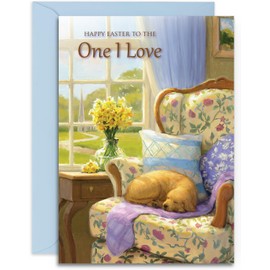 One I Love Easter Card - Time for a Nap - A5 Size with Envelope