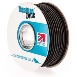 Premium Black Shock Cord 5mm Diameter – 1, 2, 5, 10 & 25 Metre Lengths – Made in UK (Bungee Cord) (5mm Shock Cord, 25 Metres)