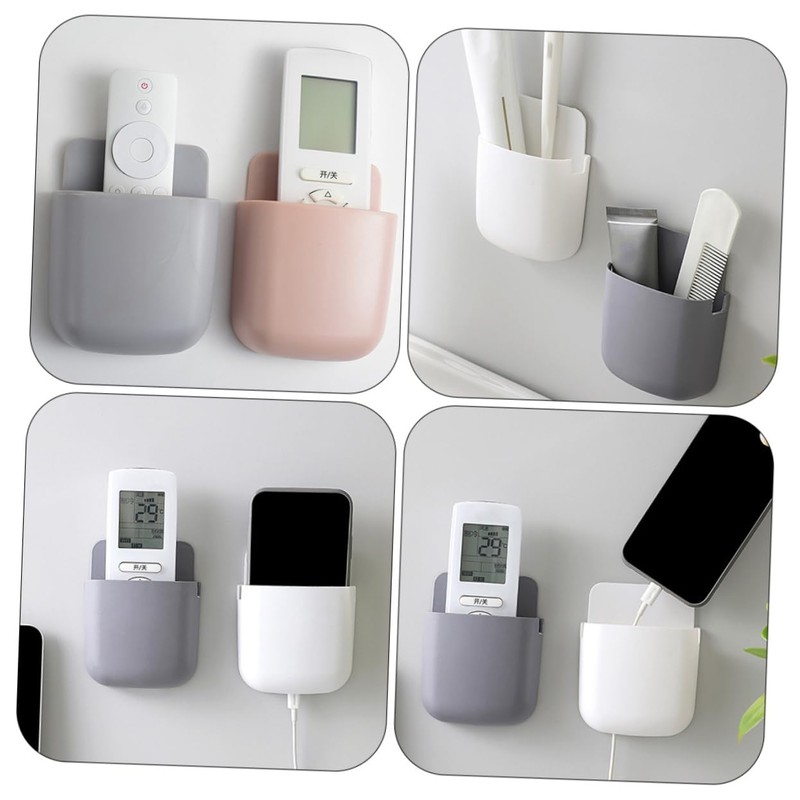 STOBOK Remote-control Holder Storage Container Wall-mounted Boxes for Tv Remote