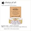 Teacher Appreciation Bracelets Gifts 4PCS Stackable Beaded Bracelets Teacher Bracelets