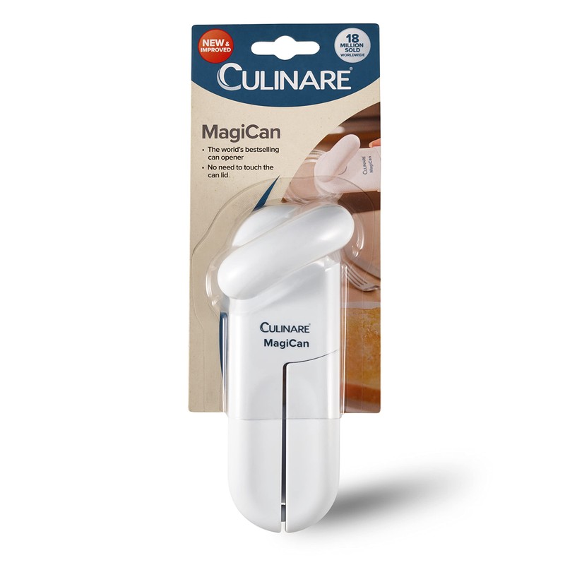 Culinare C10015 MagiCan Tin Opener White Plastic/Stainless Steel Manual Can