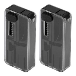 LBEC Cigarette Filter Capsule Box, Cigarette Explosion Beads Pusher ABS 2PCS Memory Spring Lightweight for Hiking (Black)