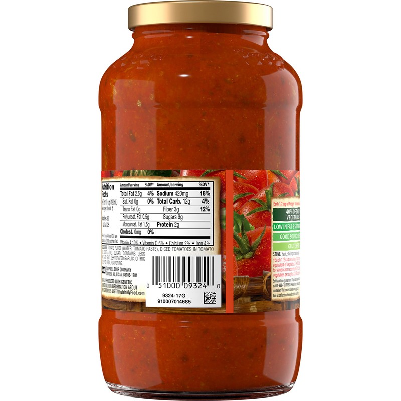Prego Pasta Sauce, Tomato Basil Garlic, 24 oz