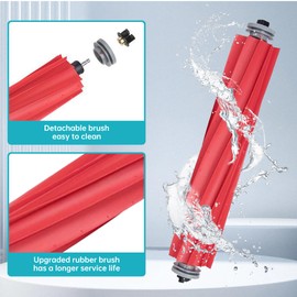 LOVECO 6 Pack Rubber Main Brush Replacement Compatible for Roborock S7 Max Ultra, S7, S7+, S7 MaxV, S7 MaxV Plus, S7 MaxV Ultra, Q7, Q7+, Q7 Max, Q7 Max Plus, Q Revo Robotic Vacuum