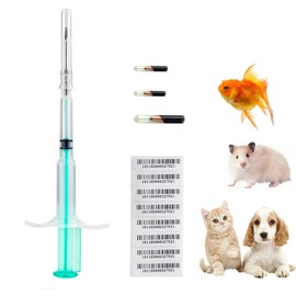 7 Pack Pet Microchip Tags Universal Standard 134.2Khz FDX-B ISO11784/ISO11785 EMID AnimalChip Independently Packaged with 512 Bit Memory Capacity for Cats/Dogs/Cows/Sheep/Fish, etc (1.4 * 8mm)