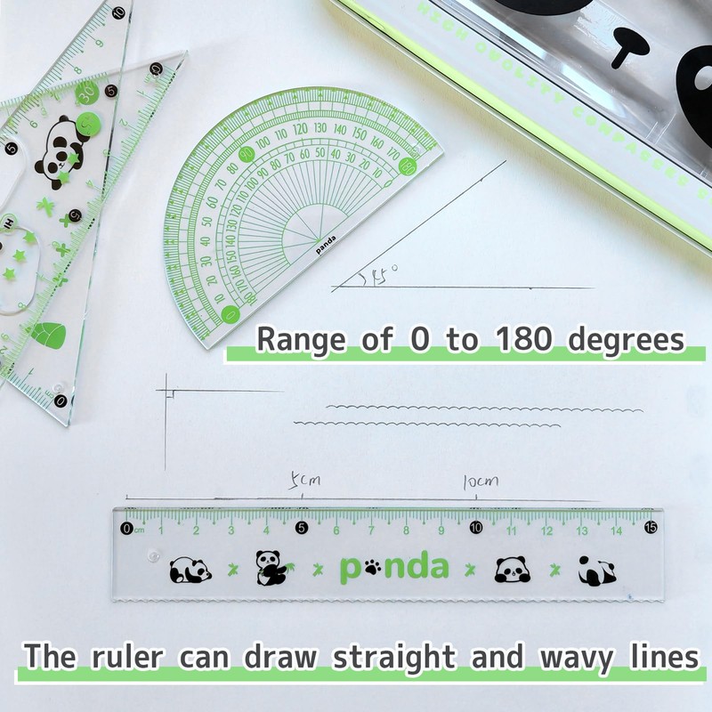 DY.2ten Geometry Compass Set for Students with Storage Box, Maths