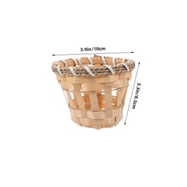 MERRYHAPY 4pcs Bamboo Woven Lampshade Miniature Lamp Shade Decor for Table Street Lights Natural Bamboo Rustic Decor Unique Lighting