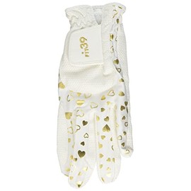 MIC 39 GOLF FIT39 Women's MGF-220N Gloves for Left Handed (Right-Handed), Heart Gold, M Size