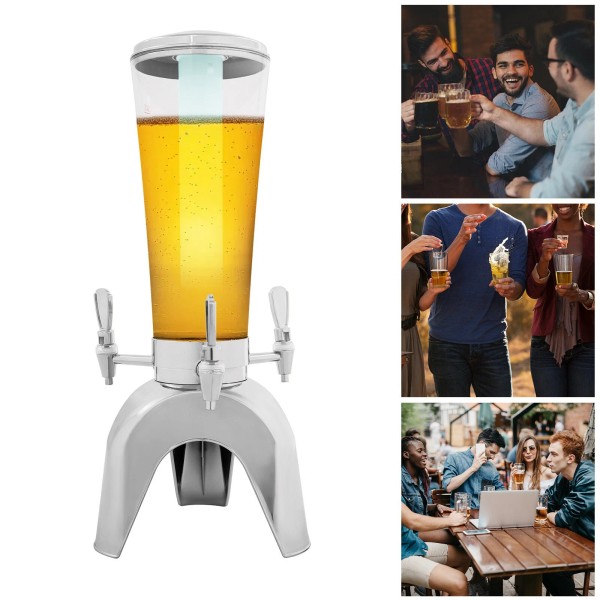 CNCEST 101.45oz/3L Modern Beer Dispenser with Ice Container and LED