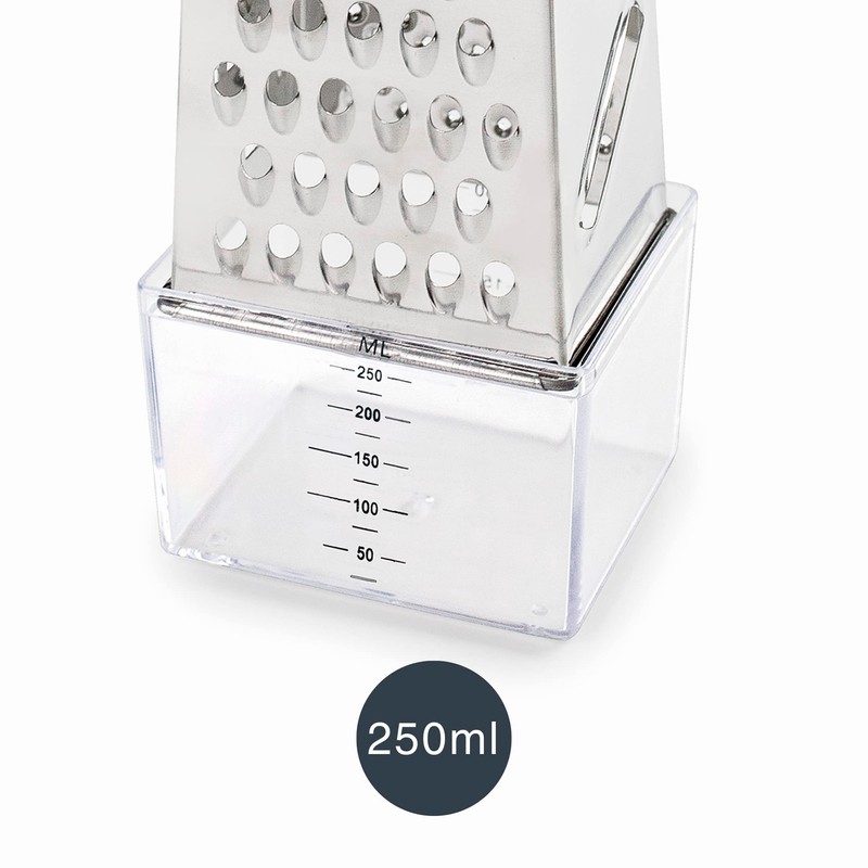 Lacor - 61363 - Kitchen Grater with Keep Container, Stainless