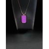 D9 Greeks Omega Psi Phi Double Sided Dog Tag Purple