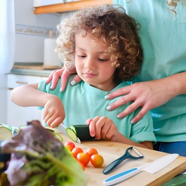 Kids Cooking Set Real Baking Utensils with Kitchen Tool Guide for Kids with Chef Apron Hat and Kitchen Accessories Kit Gift for Junior Chef