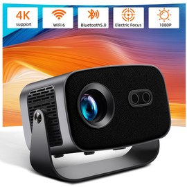 Tobewan Smart Mini Projector with WiFi and Bluetooth,1080P Portable 4k Outdoor Portable Projector