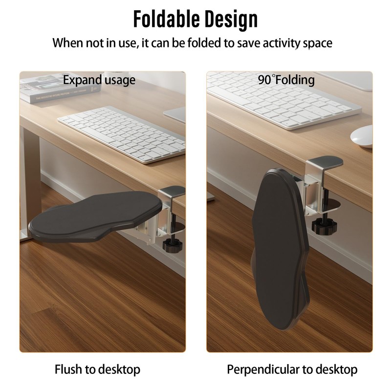 VibeNest Ergonomic Arm/Elbow Rest for Desk - Foldable Rotatable Elbow