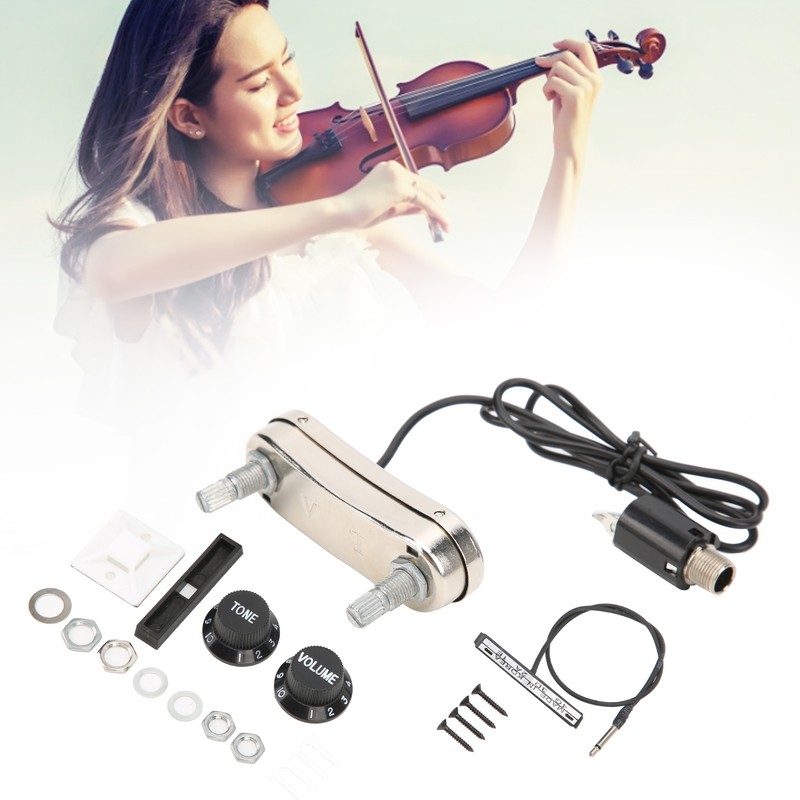 Violin Pickup Set Electronics No Noise Integral Instrument Accessories for