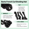 French Curl Braiding Hair 12 Inch 1B 4 Packs