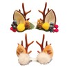 Christmas Hair Clip,2 Pairs Christmas Reindeer Antlers Hairpins,Deer Horn Barrettes,Cute