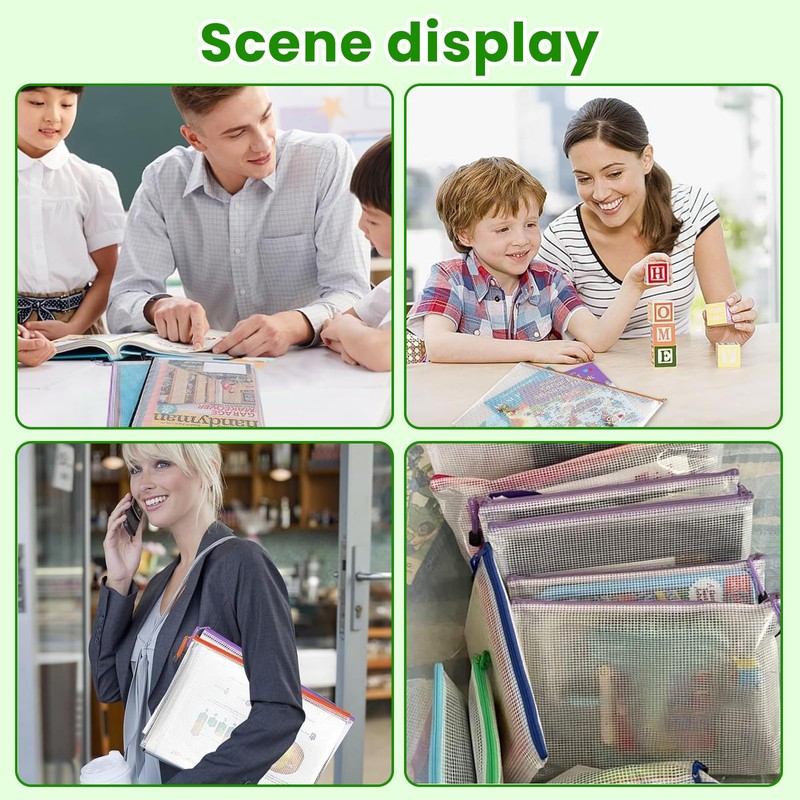 NICKLIN Pack of 6 Document Wallets A4 Document Folder Transparent