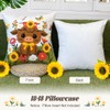 OECTVD Highland Cow Embroidered Throw Pillow Cover - 18x18 Outdoor