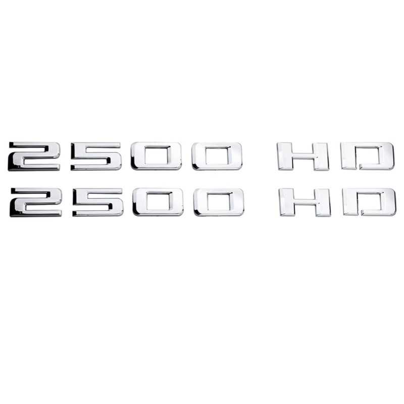 Generic 2X 2500 HD Chrome Silver Badge Emblem - Set
