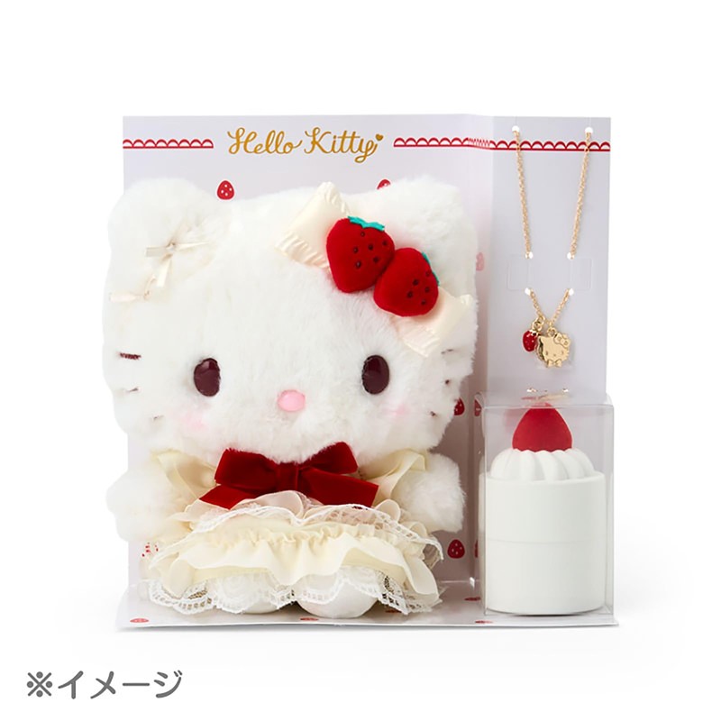 Sanrio 391212 Stuffed Animal & Necklace (Shortcake) Cinnamon Roll Accessory